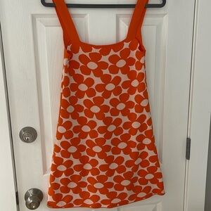 Zara orange flower dress